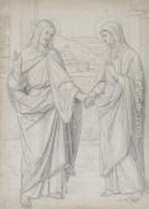 Christi Abschied Von Seiner Mutter by Josef Von Fuhrich