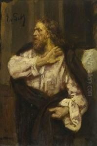 Figurenstudie by Eduard Karl Franz von Gebhardt