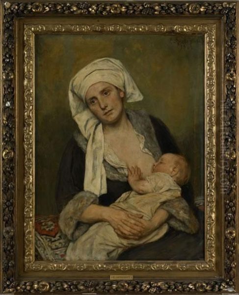 Woman Nursing A Child - view 1