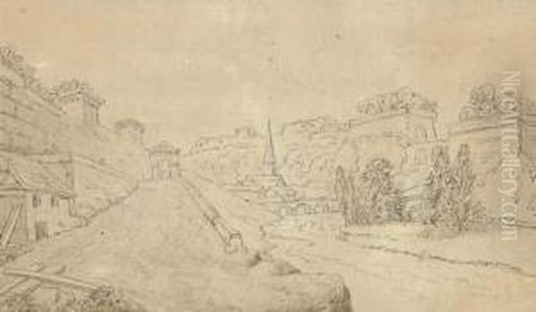 The Ramparts Of Luxemburg, With 
The Triererbergstrasse In Theforeground And The Altzette Bridge To The 
Left - view 1
