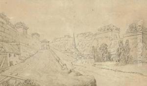 The Ramparts Of Luxemburg, With
The Triererbergstrasse In Theforeground And The Altzette Bridge To The
Left The Ramparts Of Luxemburg, With
The Triererbergstrasse In Theforeground And The Altzette Bridge To The
Left