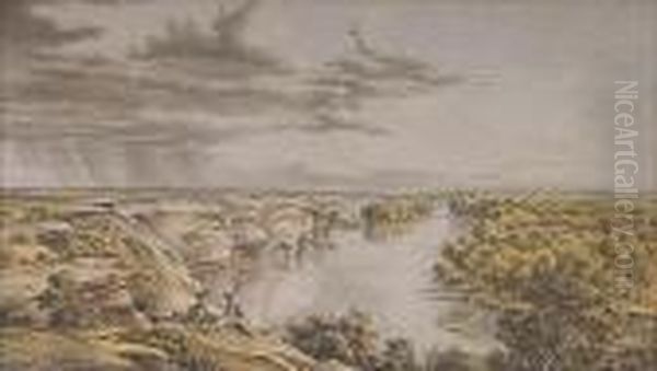 Cliff Top River Landscape - view 1