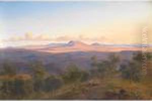 A View From Daylesford Towards The Pyrenees by Eugene von Guerard