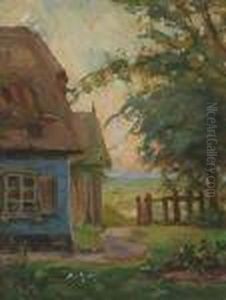 Garten Vor Dem Bauernhaus. by Hans von Hayek
