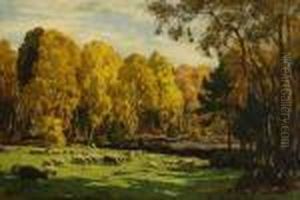 Schafe Auf Der Weide by Hans von Hayek