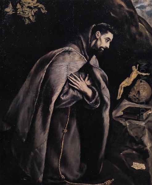 St Francis in Prayer before the Crucifix 1585-90 - view 1