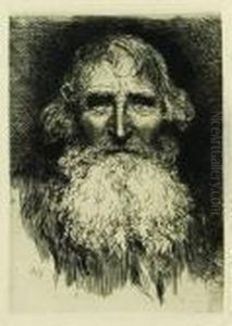 Head Studies Of Old Men by Sir Hubert von Herkomer