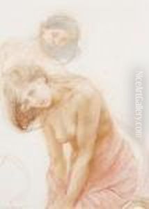Study Of Two Female Nudes by Sir Hubert von Herkomer