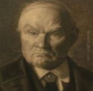 Portrait Of Gentleman, Head And 
Shoulders,wearing A Dark Coat And Tie And A Portrait Of An Elderly 
Gentleman,head And Shoulders Wearing A Bow Tie by Sir Hubert von Herkomer