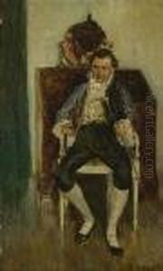 Sitzender Kavalier by Sir Hubert von Herkomer