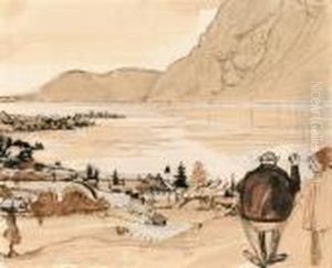 Blick Auf Einen See by Fritz Von Herzmanovsky-Orlando