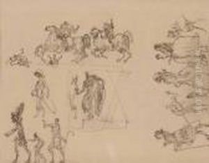 Figurstudien by Fritz Von Herzmanovsky-Orlando