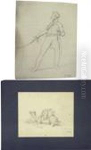 Hess Attribuito/attributed Due Disegni by Peter Heinrich Lambert Von Hess