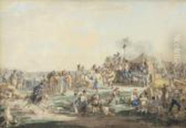 "lager Kais: Oesterreichischer Und
 Anderer Alliirter Truppen Vor Paris Den 10ten April 1814". - view 1