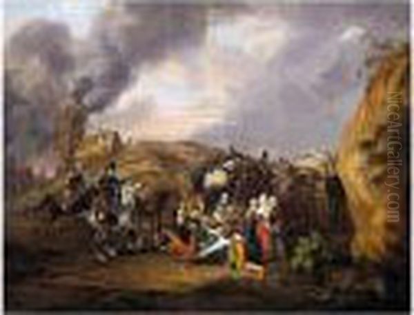 Don Cossacks With French Captives by Peter Heinrich Lambert Von Hess