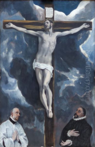Christ on the Cross Adored by Two Donors c. 1580 - view 1