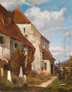 Hinter Der Dorfkirche by Theodor von Hormann