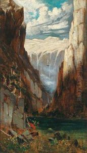 Gebirgsschlucht by Theodor von Hormann