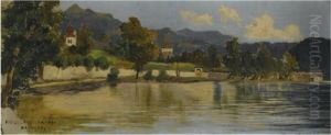 Ansicht Von Millstatt (a View Of Millstatt) by Theodor von Hormann