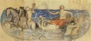 Poseidon. by Leopold Karl Walter von Kalckreuth