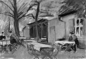 Im Biergarten by Konrad Von Kardorff