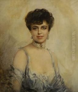 Die Opernsangerin Geraldine Farrar by Friedrich August von Kaulbach
