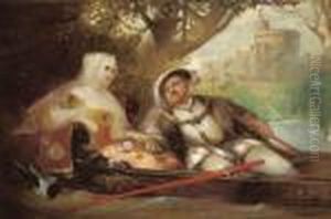 Kahnfahrt Heinrich Viii Und Katharina Von Aragon by Friedrich August von Kaulbach