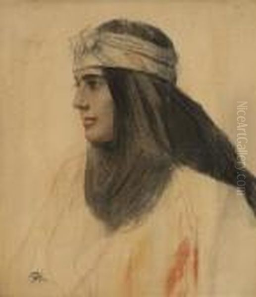 Bildnis Einer Jungen Frau Mit
 Orientalischem Schleier. - view 1
