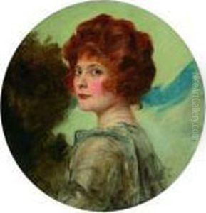 Junge Dame Mit Rotem
 Lockenschopf.