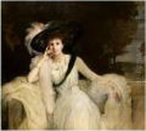 An Elegant Lady by Friedrich August von Kaulbach