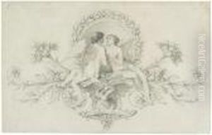 Arabeske Mit Amor Und Psyche by Wilhelm von Kaulbach