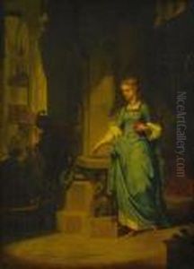 Two Paintings Depicting Gretchen by Wilhelm von Kaulbach