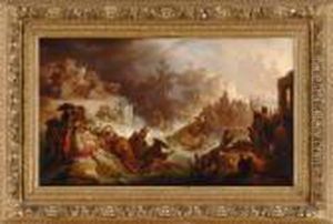 Die Schlacht Bei Salamis. by Wilhelm von Kaulbach