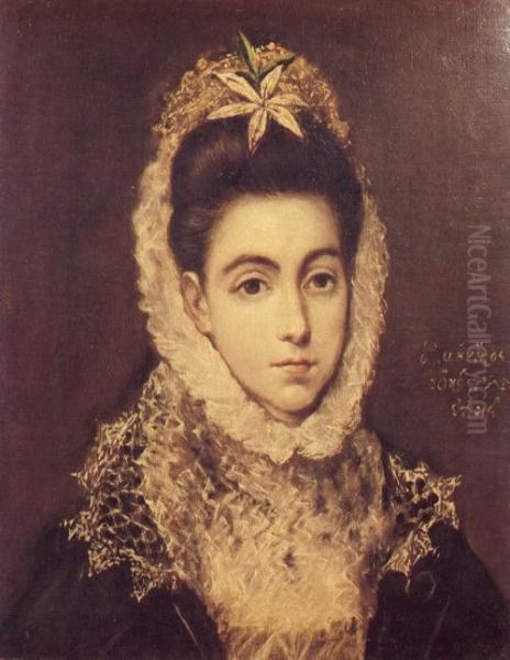 Lady With A Flower In Her Hair - view 1