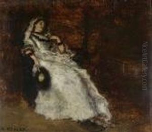 Bildnis Von Frau M. L. by Albert von Keller