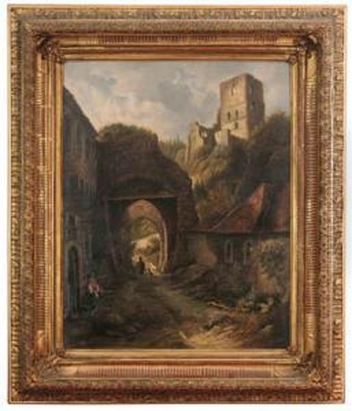 Settlement Below Ruins Of A Castle - view 1