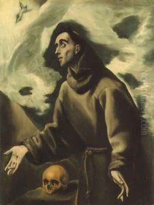Saint Francis Receiving the Stigmata 1585-90 by El Greco (Domenikos Theotokopoulos)