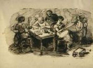 Abendliches Beisammensitzen. by Wilhelm Alexander W. Von Kobell