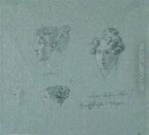 Bildnisstudien Nach Maria Anna, Der Tochter Des Kunstlers. by Wilhelm Alexander W. Von Kobell