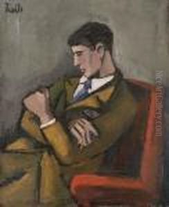 Sitzender Im Profil. by Helmut Hugel Von Kolle