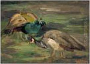 Two Peacocks