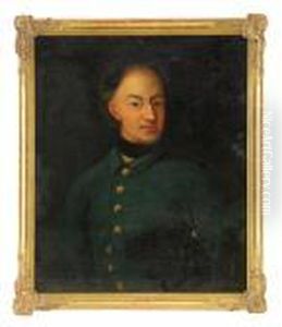 Portratt Av Kung Karl Xii Ikladd Uniform - Midjebild Portratt Av Kung Karl Xii Ikladd Uniform - Midjebild