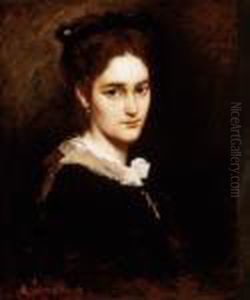 Portrait Of A Young Girl by Sandor Liezen-Mayer