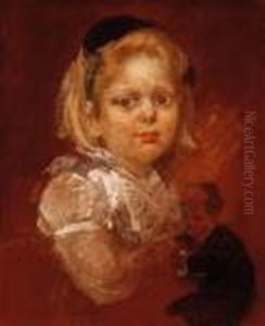 Portrait Of A Young Girl by Sandor Liezen-Mayer
