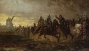 Auffahrende Preusische
 Artillerie by Hans von Marees