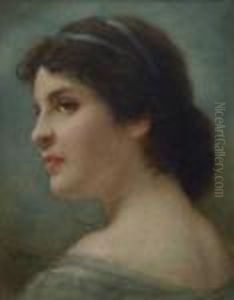 Bildnis Einer Jungen Frau Mit Blauem Haarband by Gabriel Cornelius Von Max