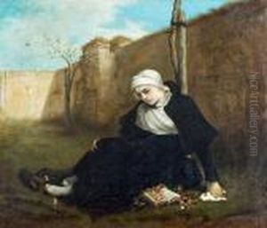 Rekonvaleszent. Junge Blasse Nonne by Gabriel Cornelius Von Max
