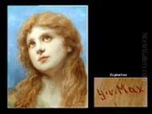 Junge Frau Vor Blauem Hintergrund