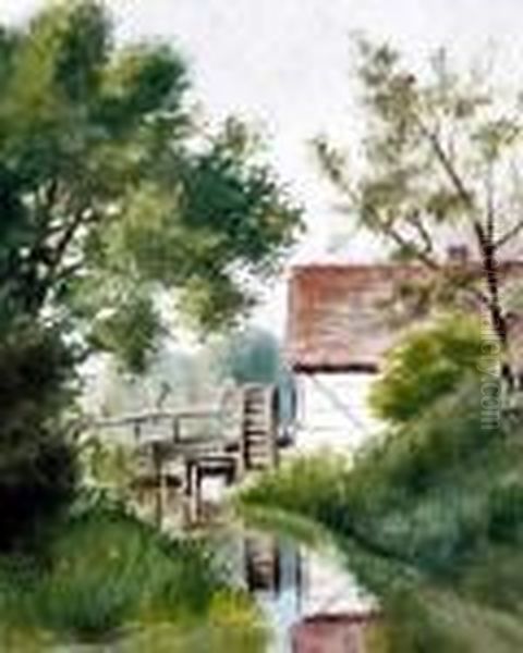 Sommerlandschaft Mit Wassermuhle - view 1