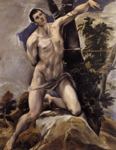 St Sebastian 1577-78 by El Greco (Domenikos Theotokopoulos)